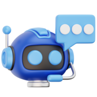 AI Chat Bot 3D Icon Object Element png