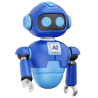 Robot Assistant with AI 3D Icon Object Element png