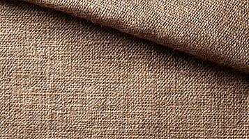 Close-up of textured burlap fabric with natural fibers, creating an earthy background for design photo