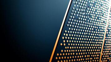 Close-up view of a textured metallic surface with intricate dot patterns and reflections photo