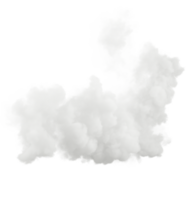 Realistic white clouds explode shapes isolated transparent backgrounds 3d illustrations png