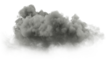 Darkness pollution clouds weather on transparent backgrounds 3d render png