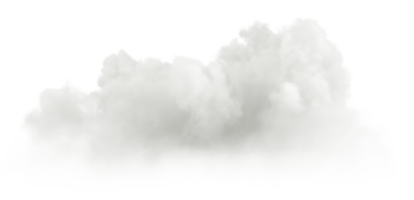 Isolated smooth clouds ozone sunlight on transparent backgrounds 3d render png
