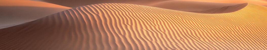 A desert with sand dunes and waves photo
