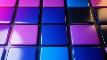Colorful geometric tiles arranged in a vibrant pattern, creating a modern abstract background photo