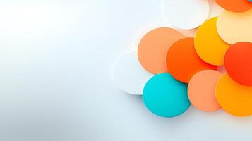 Colorful overlapping circles in a gradient background creating a vibrant and modern design photo