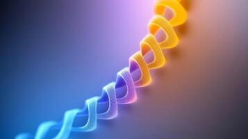 Colorful twisted ribbon design with gradient lighting creating a vibrant abstract background photo