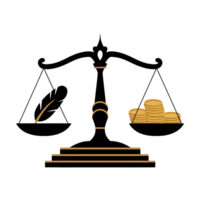 golden law scale icon transparent background png