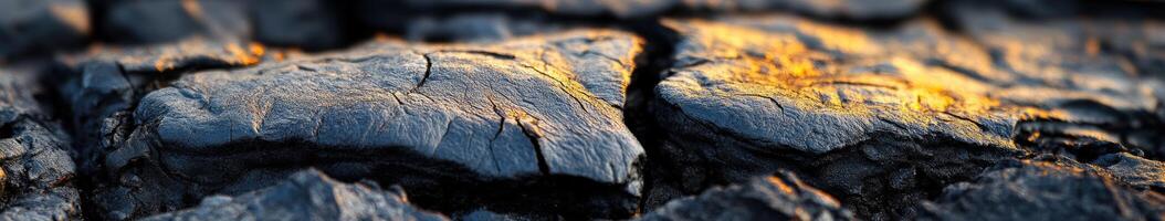 A close up of a rock with a yellow light photo