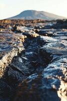 A close up of a rocky area with water photo