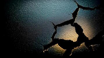 Cracked Surface with Textured Patterns and Soft Lighting, Evoking a Sense of Decay and Time photo