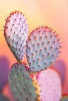 A close up of a cactus plant with pink and white flowers photo