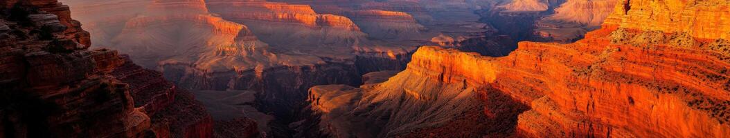 The grand canyon at sunset photo