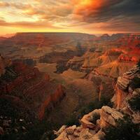 The grand canyon at sunset photo