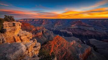 The grand canyon at sunset photo