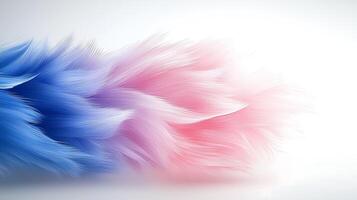 Abstract colorful fur-like texture blending blue and pink hues with a soft gradient background photo