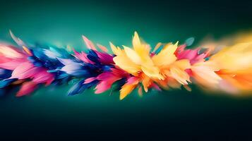 Vibrant abstract floral design with colorful petals blending seamlessly against a soft backdrop photo