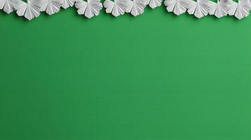 White leaf patterns on a vibrant green background, ideal for nature-themed designs and graphics photo