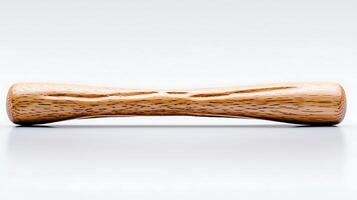 Smooth wooden object displayed on a clean surface, highlighting its natural texture and design photo