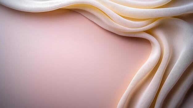 Soft, flowing fabric drapes elegantly over a smooth surface, creating a serene and calming atmosphere photo