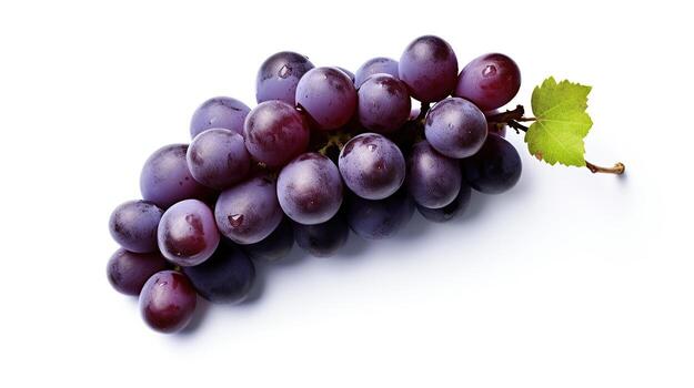 A bunch of grapes on a white background photo