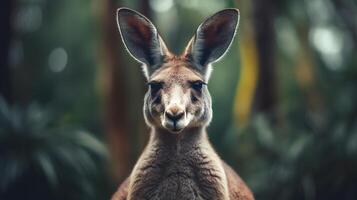 A close up of a kangaroo looking at the camera photo