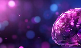 Abstract digital representation of a futuristic brain with glowing effects. photo