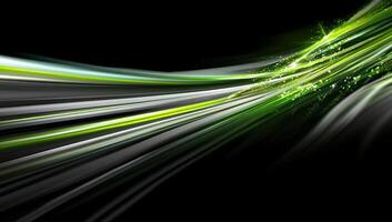 Abstract design with flowing lines and sparkles on a dark background. photo