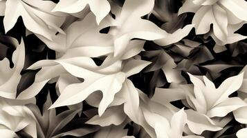 A monochromatic pattern of overlapping leaves in soft shades. photo