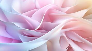 Soft, flowing abstract design with pastel colors and gentle curves. photo