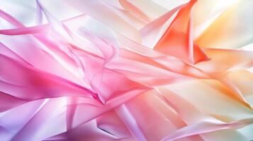 Abstract flowing fabric in soft pastel colors, creating a serene atmosphere. photo