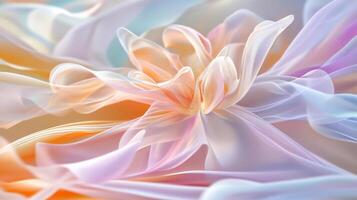 A soft, flowing abstract design with pastel colors and gentle curves. photo