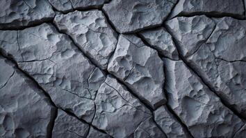 Cracked dry earth texture showing deep cracks and erosion patterns photo