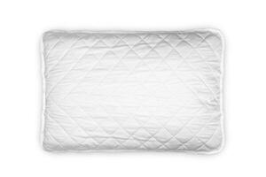 White hypoallergenic pillow isolated on white photo