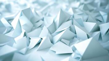 Abstract geometric landscape with sharp, white triangular shapes. photo