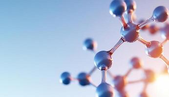 3d rendering of a molecule structure photo