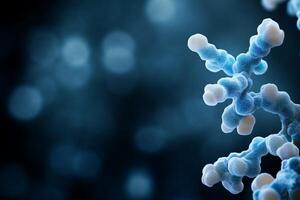 Molecular structure depicted in a scientific and abstract style. photo