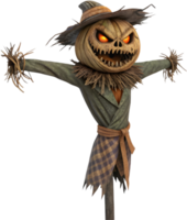 Creepy Scarecrow Waiting in the Shadows for Prey. . png