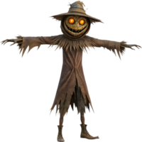 Fearsome Scarecrow Emerging from the Fog at Dusk. . png