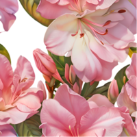 Azalea Bloom Pattern with Soft Aesthetic Touch. . png
