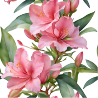 Spring Theme Floral Pattern with Azalea Beauty. . png