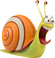 Whimsical Snail Cartoon Character with Adorable Playful Design. . png