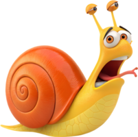 Charming Cartoon Snail Character with Playful and Cute Features. . png