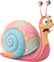 Cute Snail Cartoon Character with Playful Design and Whimsical Features. . png