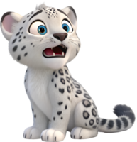 Creative snow leopard illustration with sleek details. . png