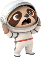 Slow and Playful Sloth in Outer Space. . png