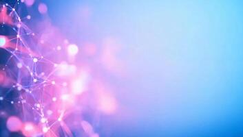 Abstract background with connected dots and lines photo
