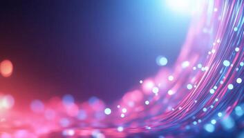 A vibrant abstract background with flowing light and bokeh effects. photo