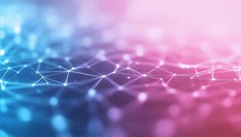 Abstract digital visualization of interconnected nodes and lines. photo