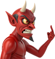 Glowing-eyed devil with sharp horns from the underworld clipart. . png